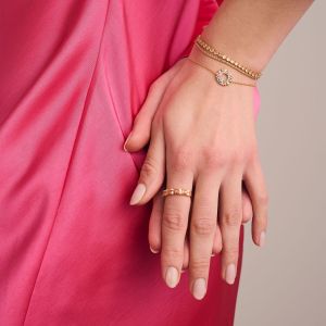 Sif Jakobs Ellera Grande Bracelet 18k Gold Plated with Champagne Zirconia - SJ-B2870-CHCZ-YG-17