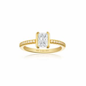 Sif Jakobs Roccanova Piccolo Ring - Gold with White Zirconia