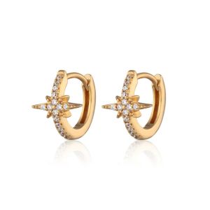 Scream Pretty Starburst Huggie Hoop Earrings - Gold