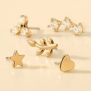 Tish Lyon 14ct Yellow Gold Star Threadless Labret Single Earring