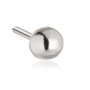 Tish Lyon 14ct White Gold Ball Threadless Labret Single Earring