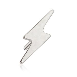 Tish Lyon 14ct White Gold Lightning Bold Threadless Labret Single Earring