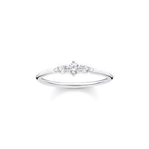 Thomas Sabo Slim White Zirconia Silver Vintage Ring TR2324-051-14