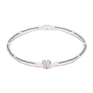 Annie Haak Sweet Pea Silver Bracelet - Heart Charm - B2709-17