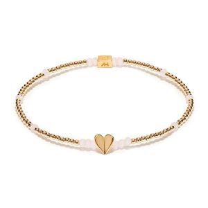 Annie Haak Sweet Pea Gold Bracelet - Heart Charm - B2712-17