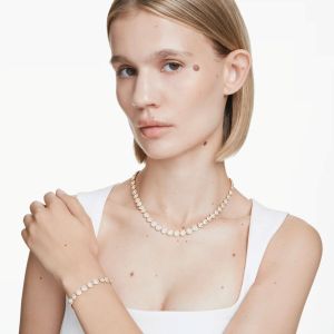 Swarovski Una Angelic Set Round Cut - White with Gold Tone Plating - 5720506