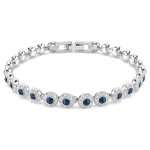 Swarovski Una Angelic Tennis Bracelet Round Cut - Blue Rhodium Plated - 5733401