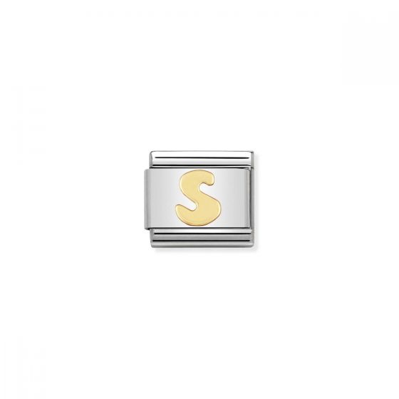 Nomination Gold Classic Letter Charm - S