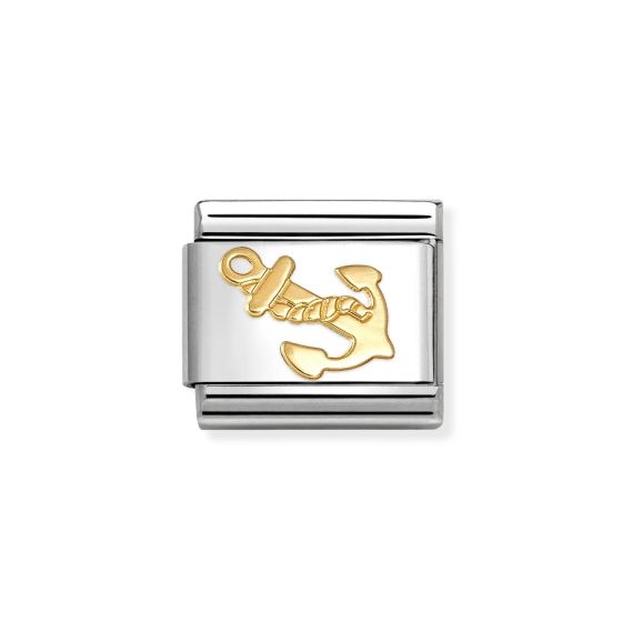 Nomination Classic Gold Anchor Charm. Item code 030149_62.