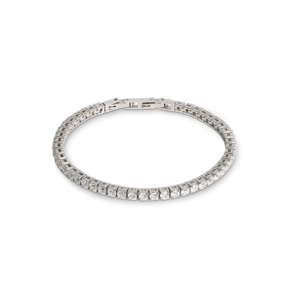 Coeur De Lion Crystal Tennis Bracelet - Silver - 0600301817