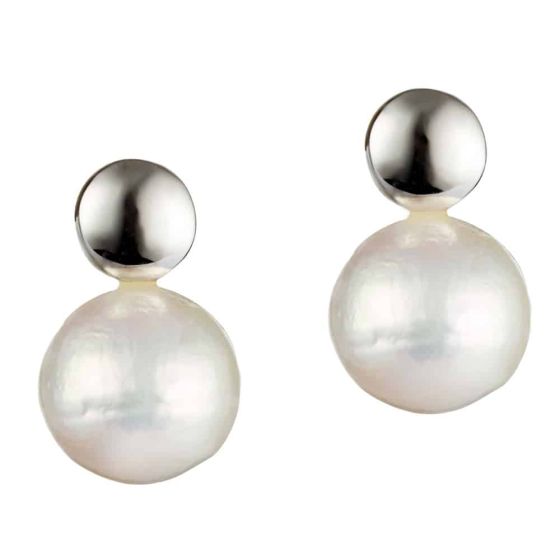 Jersey Pearl Edison Silver Stud Earrings 1791549