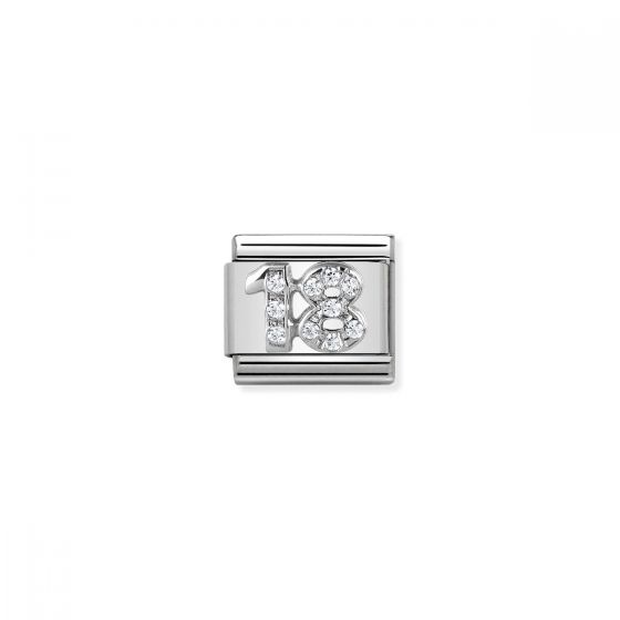 Nomination Silver and Zirconia 18 Charm 330304/18