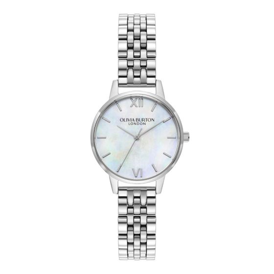 Olivia Burton Classic White and Silver Bracelet Watch - 24000168