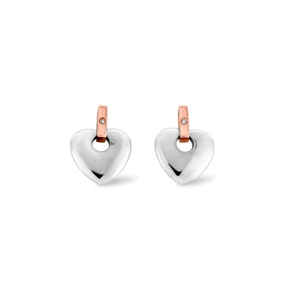 Clogau Cariad Sterling Silver Stud Earrings with Diamonds - 3SCE010