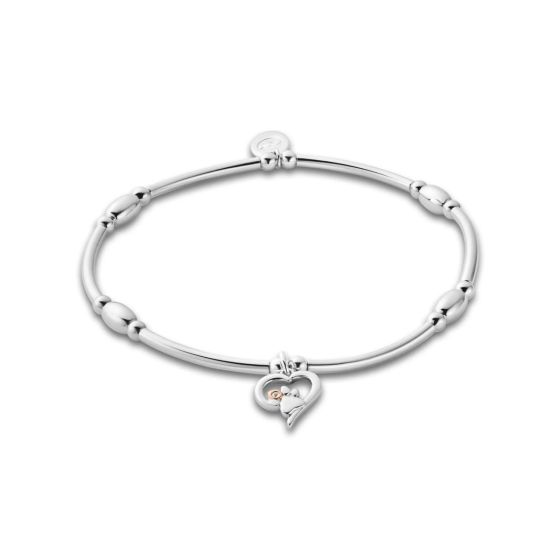 Clogau Paw Prints Heart Affinity Bracelet 3SPMH880