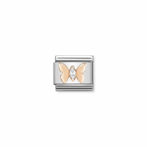 Nomination Classic Rose Gold and Zirconia Butterfly Charm 430305_19