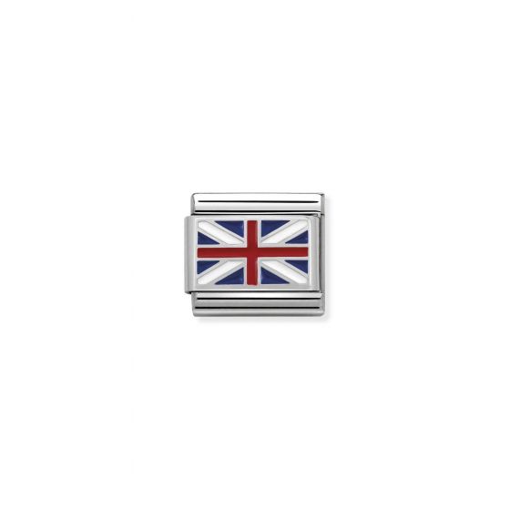 NOMINATION Composable Classic FLAGS in st.steel, enam.sterling silver Great Britain