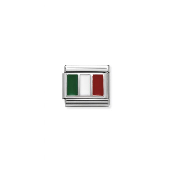 NOMINATION Composable Classic FLAGS in st.steel, enam.sterling silver Italy