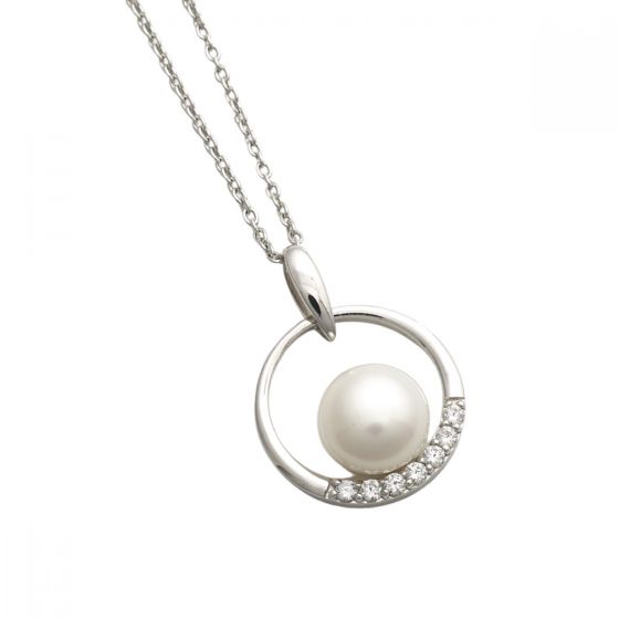 Jersey Pearl Circle Freshwater Pearl Pendant