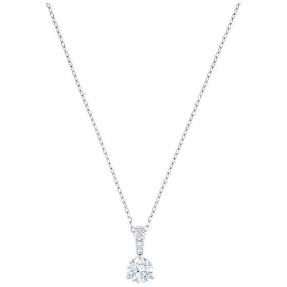 Swarovski Solitaire Pendant, White, Rhodium Plating 5472635