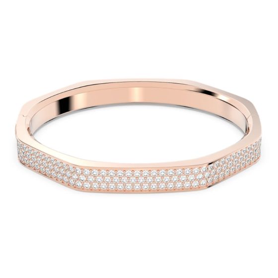 Swarovski Dextera Octagon Shape Bangle - White with Rose Gold Plating 5655626, 5655627
