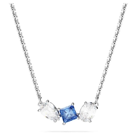 Swarovski Mesmera Pendant Mixed Cuts - Blue with Rhodium Plating 5668276