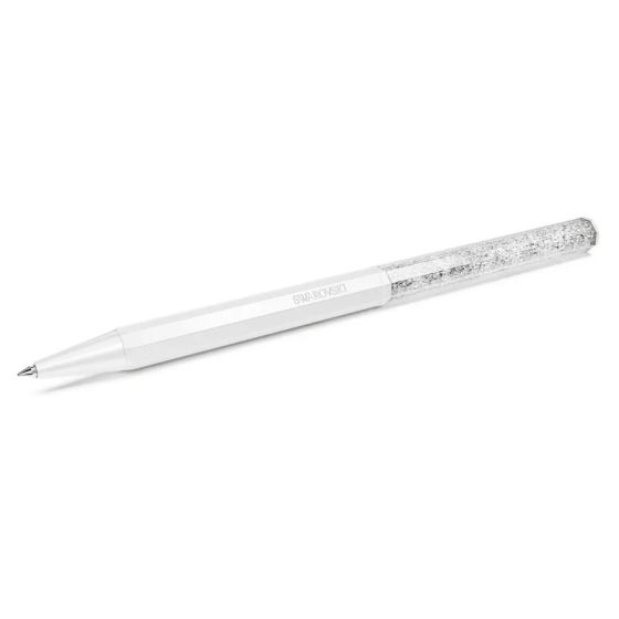 Swarovski Crystalline Octagon Shape Ballpoint Pen - White Lacquered