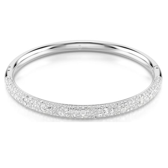 Swarovski Meteora Bangle Snow Pavé - White with Rhodium Plating 5684241, 5684242