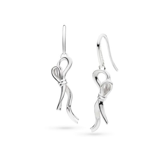 Kit Heath Serenity Ribbon Bow Loop Drop Earrings - 61189RP