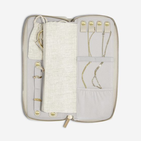 Stackers Jewellery Roll - Linen and Oatmeal 76392