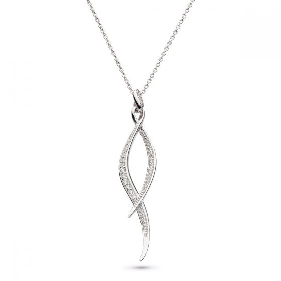 Kit Heath Entwine Twine Twist Pavé Necklace 90225CZ