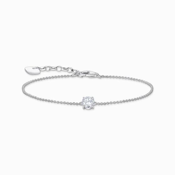 Thomas Sabo Silver Bracelet with White Zirconia Pendant - A2156-051-14-L19
