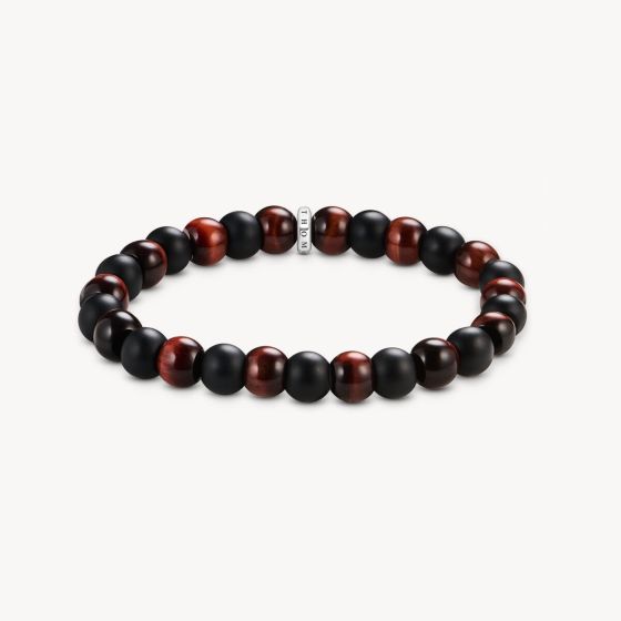 Thomas Sabo Bracelet Obsidian and Red Tiger's Eye 9 mm - A2196-806-7-L19