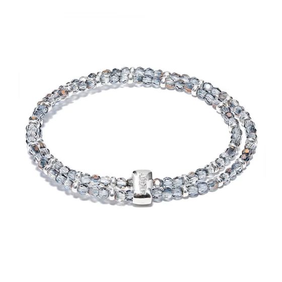 Annie Haak Looped Mini Blisski Silver Bracelet - Storm Crystal B2689-17
