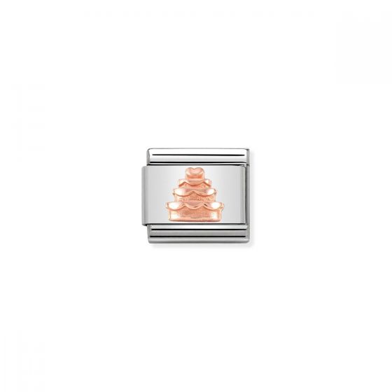 Nomination Rose Gold Classic Tiered Cake Charm - 430106/02