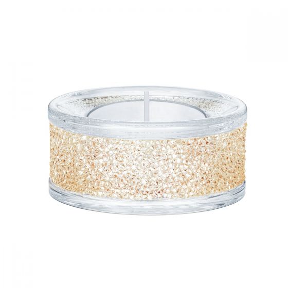 Swarovski Crystal Shimmer Tea Light Holder, Gold Tone 5428724