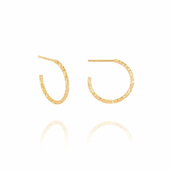 Rachel Jackson Shimmering Sun Medium Hoop Earrings Gold