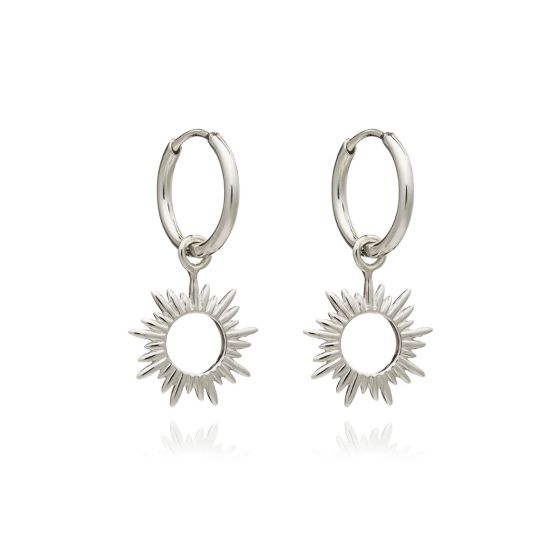 Rachel Jackson Eternal Sun Mini Hoop Earrings Silver CNE15S