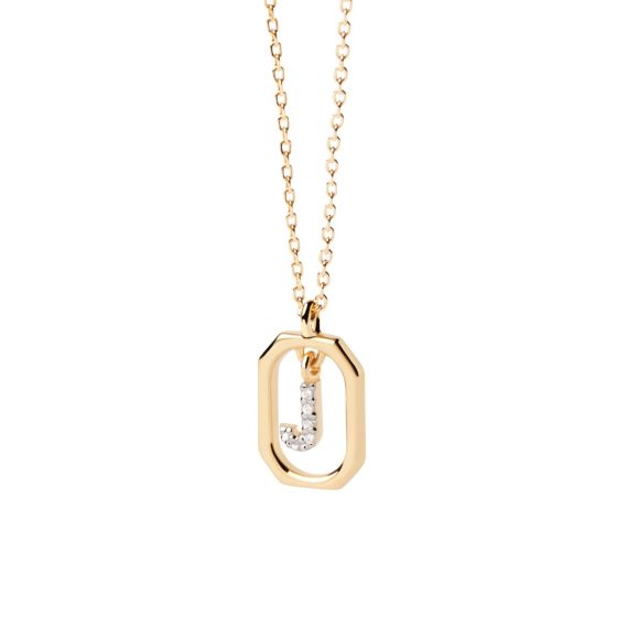PDPaola Mini Letter J Gold Necklace CO01-521