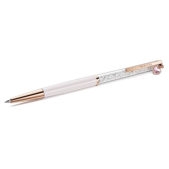 Swarovski Crystalline Pen Pink Heart - Pink Lacquered with Rose Gold Tone Plating - 5732990