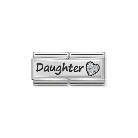 Nomination Classic Double Link Daughter Charm - Silver - 330731/02