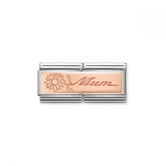 Nomination Classic Double Link Mum Charm - Rose Gold - 430710/18
