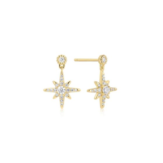 Ania Haie Dangling Nova Star Gold Stud Earrings. Item code E071-02G.