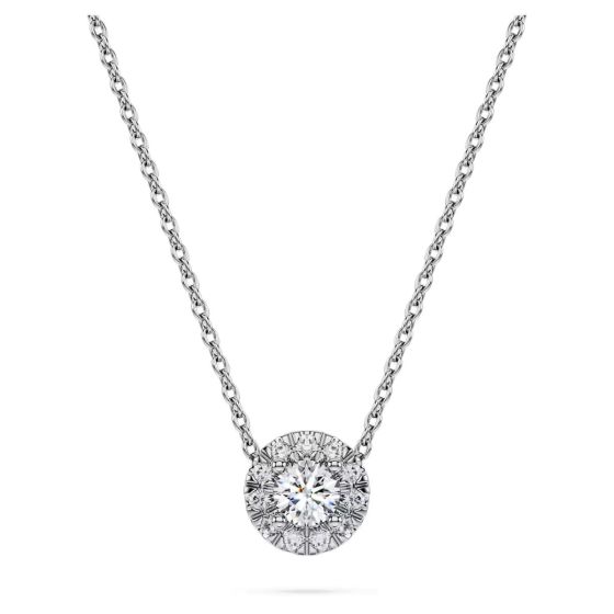Swarovski Eternity Halo Solitaire Pendant Lab-Grown Diamonds 0.23ct Round Shape Sterling Silver - 5697105