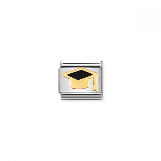 Nomination Classic Black Graduate Hat - 18k Gold - 030223/08