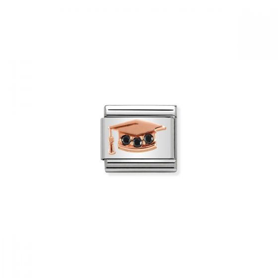 Nomination Rose Gold and Zirconia Classic Graduation Charm - 430305/11
