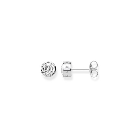 Thomas Sabo Classic Rubover White Zirconia Stud Earrings H1963-051-14