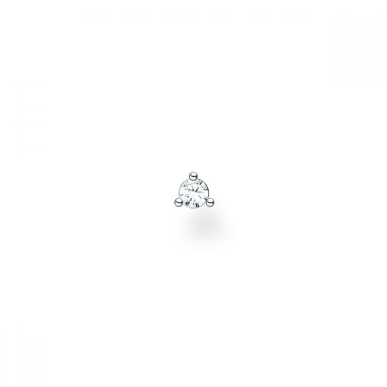 Thomas Sabo Single Earring - White Round Stone in Silver H2197-051-14