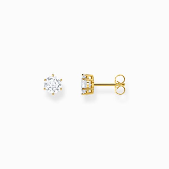 Thomas Sabo Ear Studs with White Zirconia Brilliant Cut - Gold - H2301-414-14