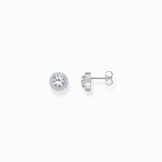 Thomas Sabo Silver Halo Stud Earrings with White Zirconia H2304-051-14